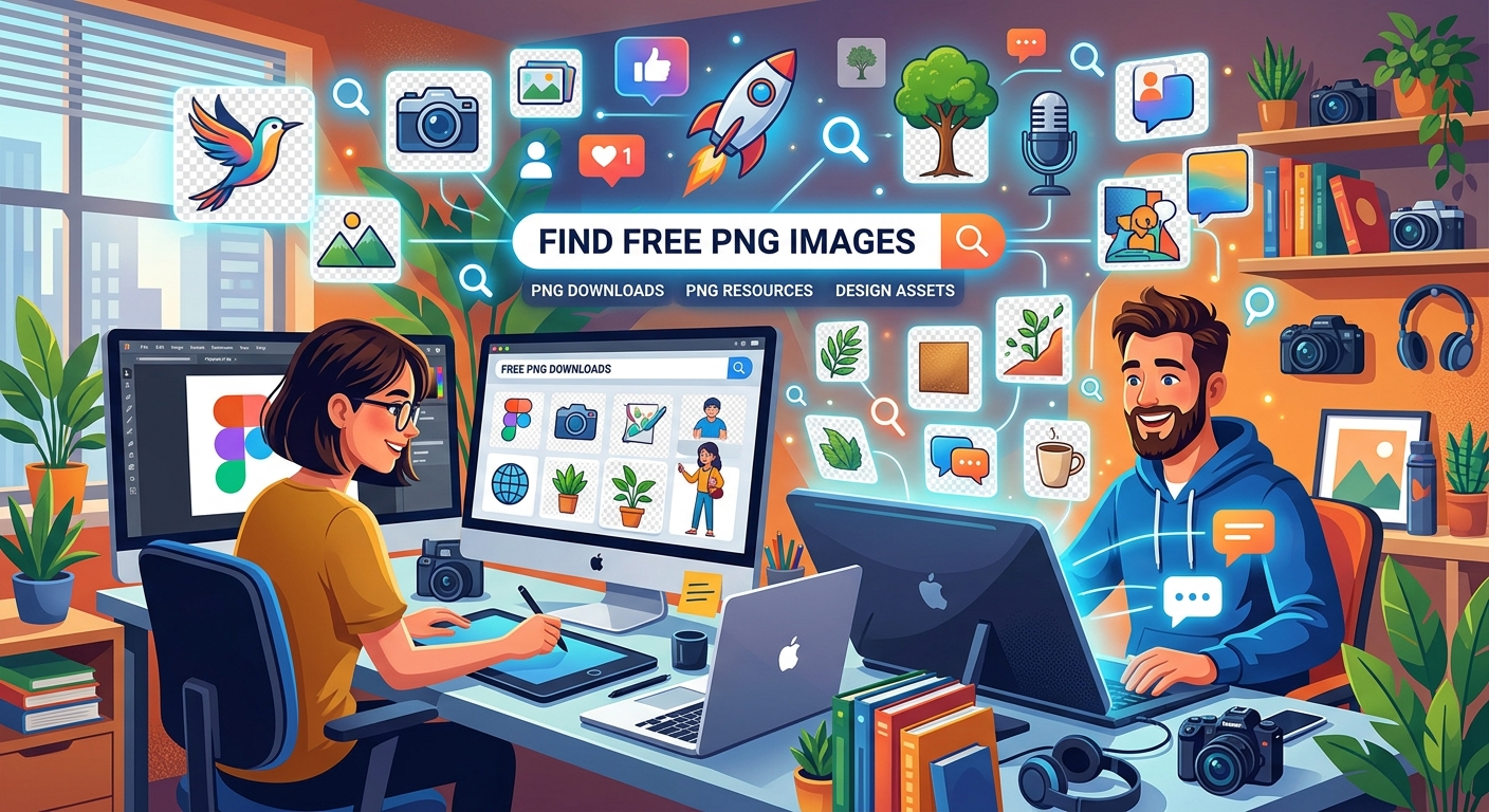 How Designers and Content Creators Find Free PNG Images for Projects