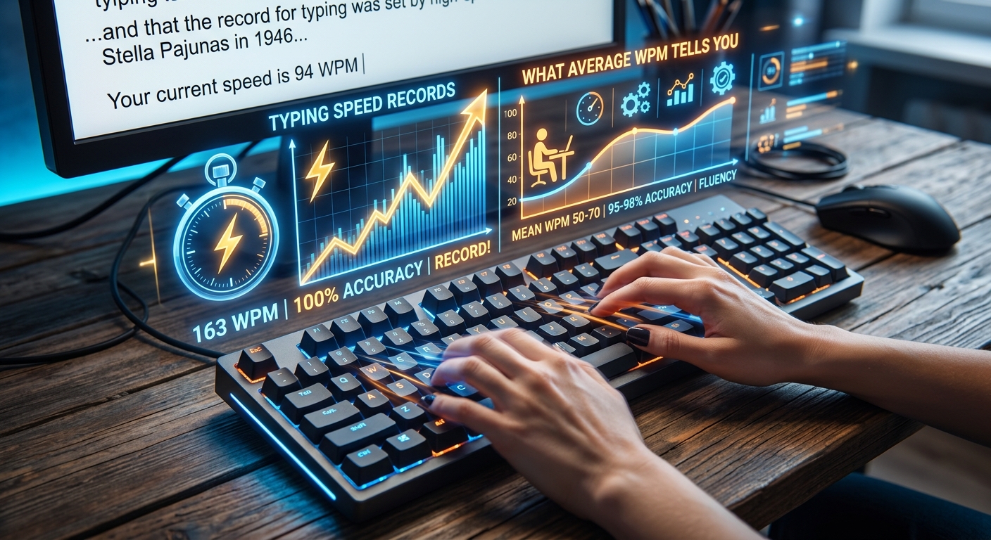 Typing Speed Records and What Average WPM Actually Tells You
